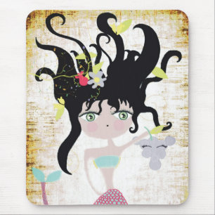 Mermaid mystique swimmer vintage  fairy heavenly mouse mat