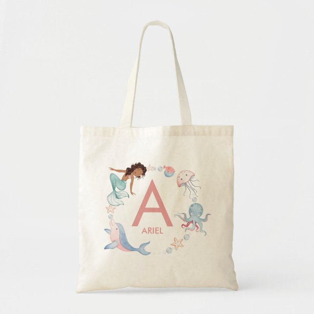Mermaid Name Tote Bag (Front)