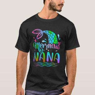 Mermaid Nana Cute Mermaid Birthday Family Matching T-Shirt