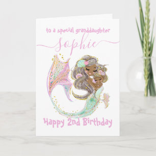 Mermaid Nautical birthday  Card