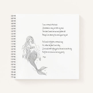 Mermaid Notebook "I Saw A Mermaid At The Beach"
