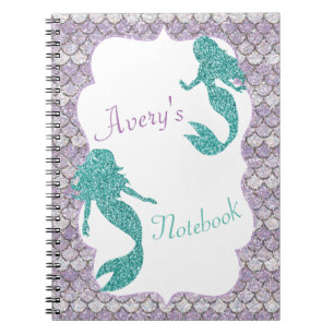 Mermaid notebook, school notebook