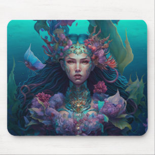 Mermaid Ocean Goddess Mouse Mat