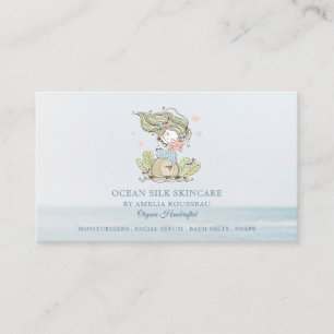 Mermaid Ocean Handcrafted Organic Skincare  Busine Business Card