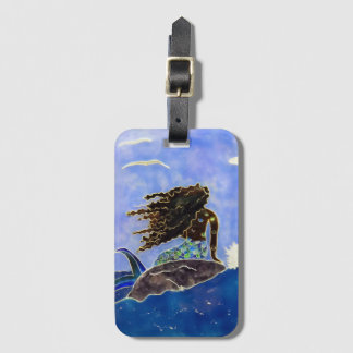 Mermaid & Ocean Luggage Tag