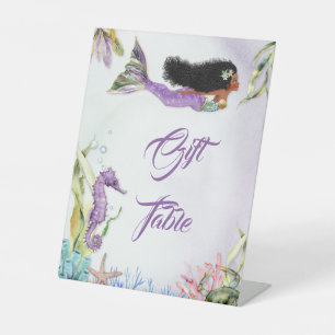 Mermaid of Colour Gift Welcome Food Table Sign