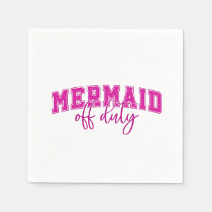 Mermaid Off Duty   Coastal Entertaining Napkin