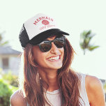 Mermaid Off Duty Distressed Vintage Trucker Hat<br><div class="desc">Let everyone know your shift is over with our super cute mermaid trucker hat. Beachy,  vintage style design features "Mermaid Off Duty" in red distressed lettering with a seashell illustration.</div>