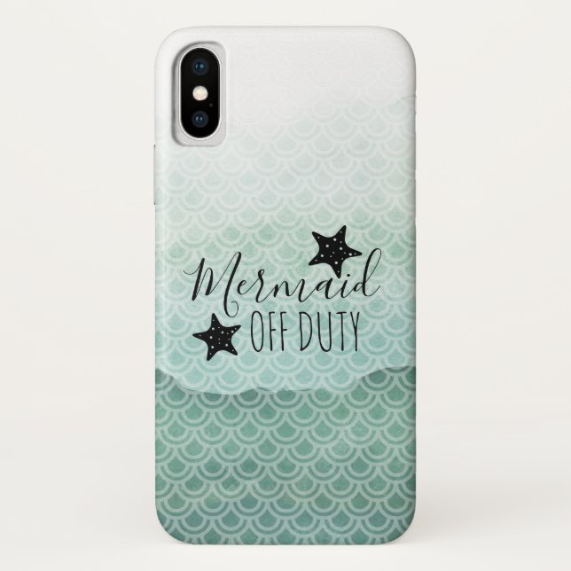 Mermaid Off Duty Green Watercolor Phone Case (Back)