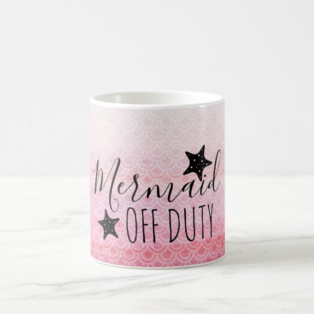 Mermaid Off Duty Pink Watercolor Coffee Mug (Center)