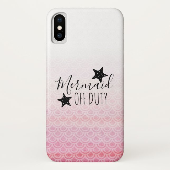 Mermaid Off Duty Pink Watercolor Phone Case (Back)