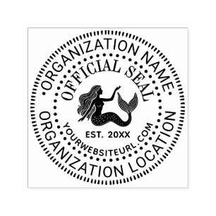 Mermaid Official Seal Name Loc URL Estd Date Self-inking Stamp