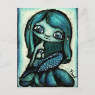 Mermaid on a shell postcard