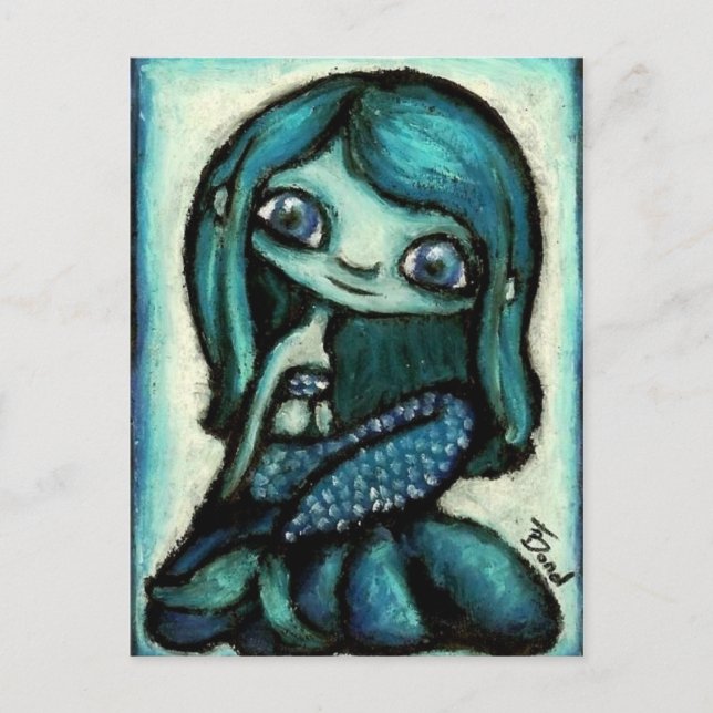 Mermaid on a shell postcard (Front)