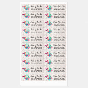 Mermaid on Anchor Nautical Watercolor Sandy Beach