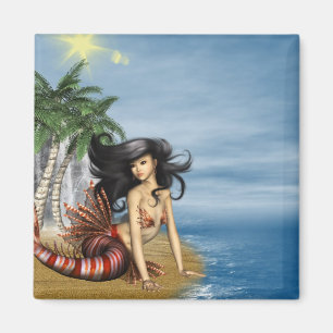 Mermaid on Beach Magnet