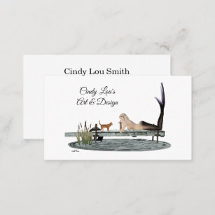 Mermaid On Boat Dock Business Card