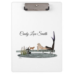 Mermaid On Boat Dock Clipboard