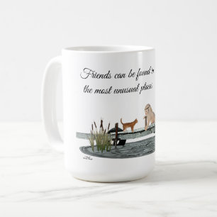 Mermaid On Boat Dock Coffee Mug