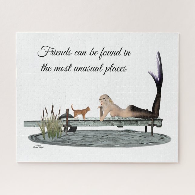 Mermaid On Boat Dock Jigsaw Puzzle (Horizontal)