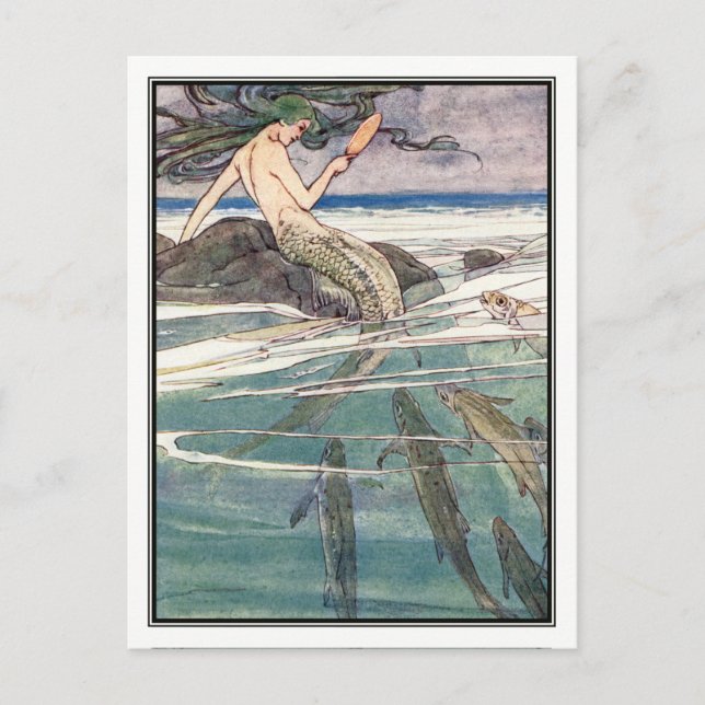Mermaid on Marooners' Rock by Alice B. Woodward Postcard (Front)