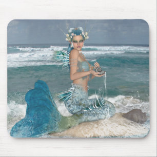 Mermaid on Rock Mouse Mat