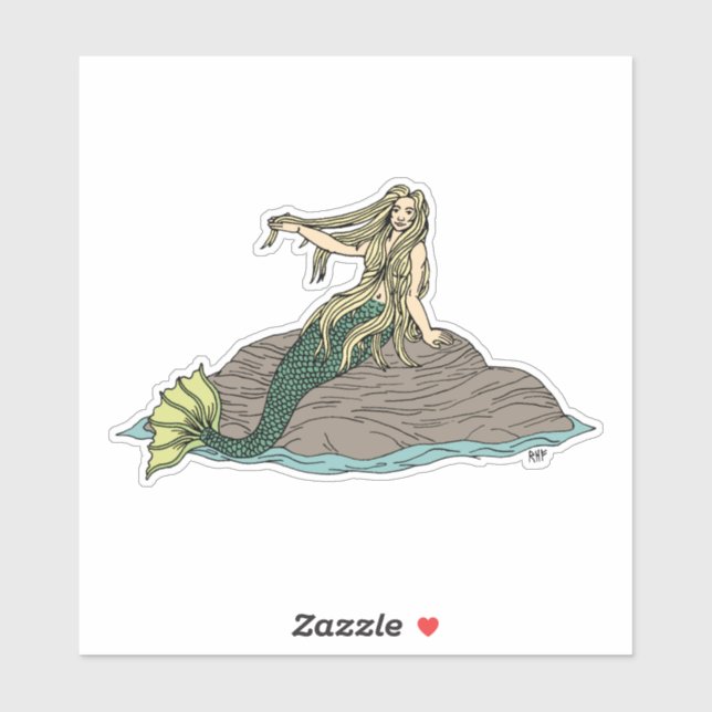 Mermaid on Rocks (Sheet)