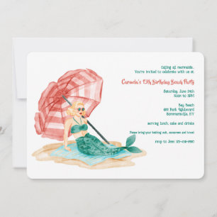 Mermaid on the Beach Invitation