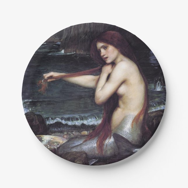Mermaid on the Beach Paper Plate (Front)