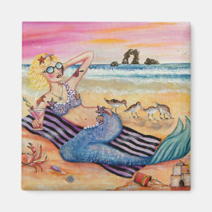 Mermaid on Vacation Magnet