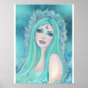 Mermaid one with the sea art by Renee Lavoie Poster