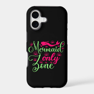 Mermaid Only Zone in Hot Pink and Neon Green