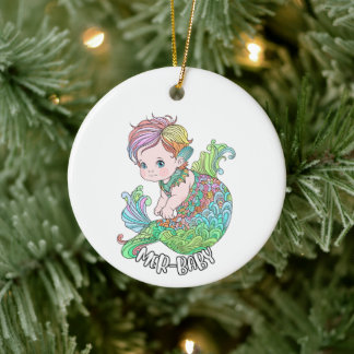 Mermaid Ornament - Mer-Baby (girl)