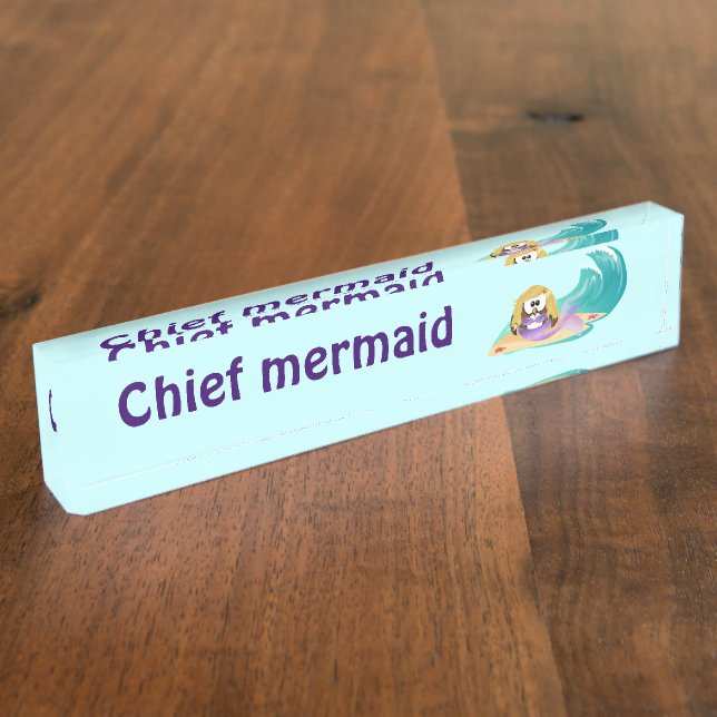 mermaid owl nameplate (Side)