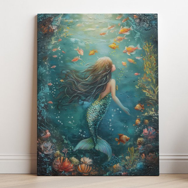 Mermaid Painting Art  Canvas Print (Creator Uploaded)