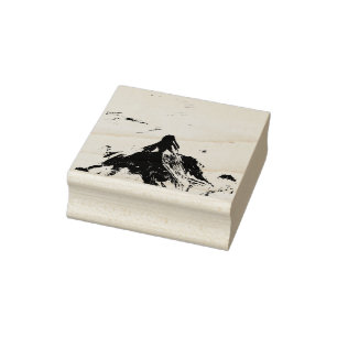 Mermaid Painting Rubber Stamp