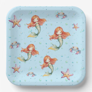 mermaid Paper Plate