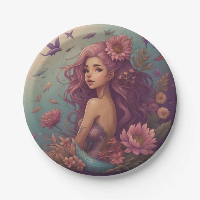 Mermaid Paper Plate (Front)