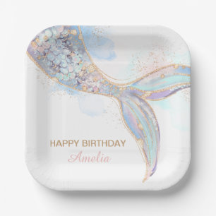 Mermaid paper plates