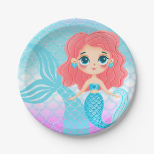 Mermaid Paper Plates