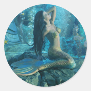 Mermaid Paradise Classic Round Sticker