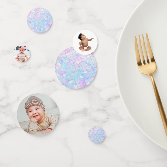 Mermaid Party Decoration Custom Photo Confetti (Group)