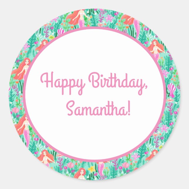 Mermaid Party Food and Beverage Label Set (Front)