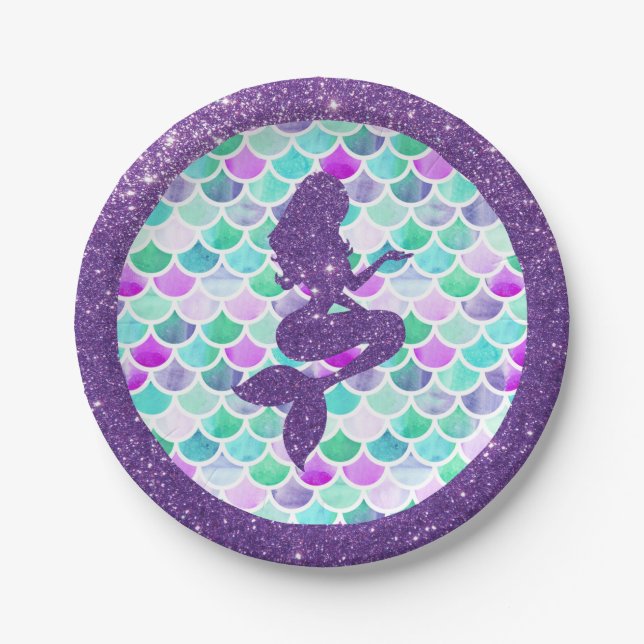 Mermaid Party Paper Plate (Front)