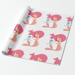 Mermaid Party Pirate Wrapping Paper