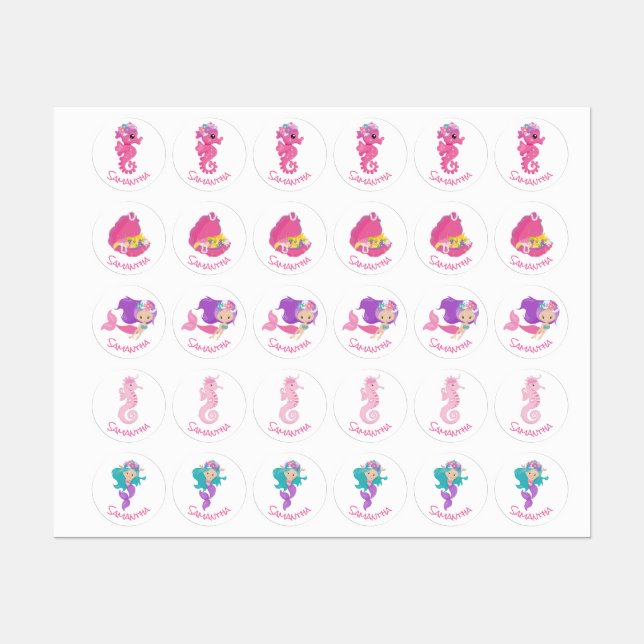 Mermaid Party Purple  (Sheet)