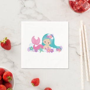 Mermaid Party Purple Napkins