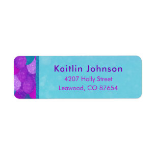Mermaid Party Return Address Labels