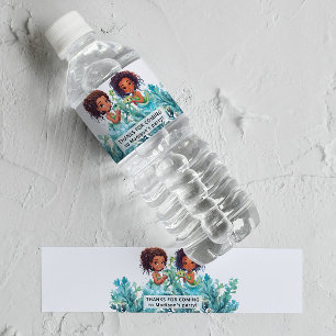 Mermaid Party Thank You Water Bottle Label