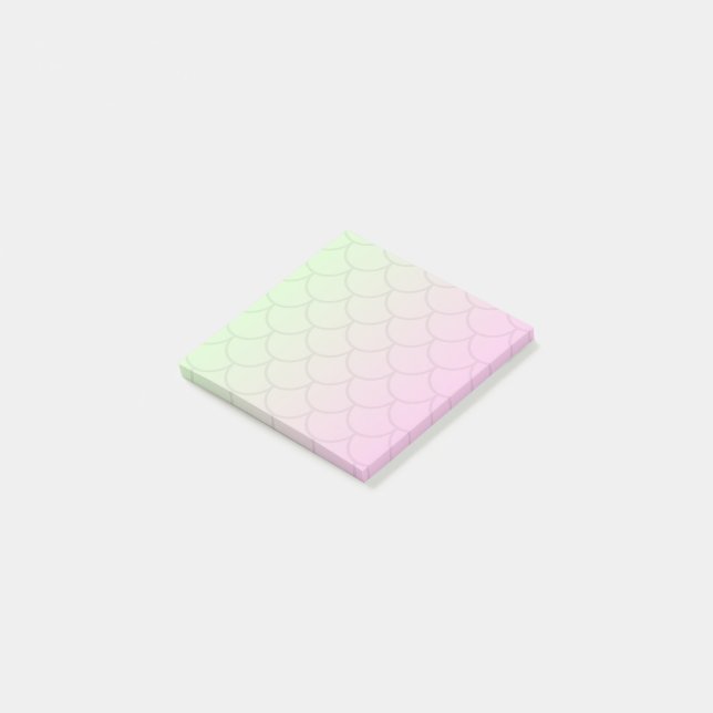 Mermaid Pastel Rainbow Gradient Watercolor Minimal Post-it Notes (Angled)